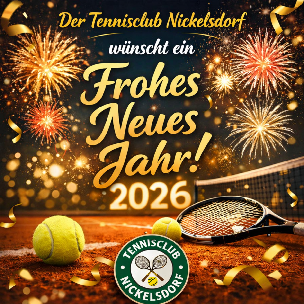 Der TC Nickelsdorf wünscht ein FROHES NEUES JAHR!